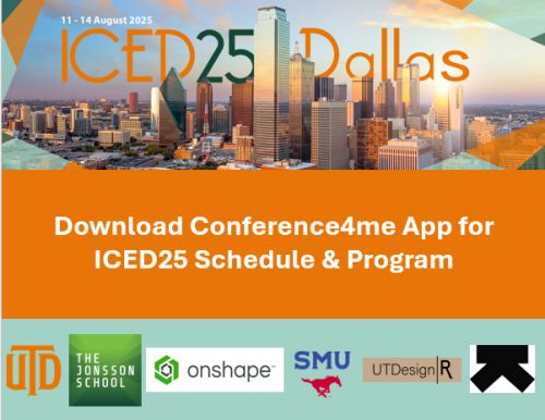 Download Conference4me App for ICED25 Schedule & Program